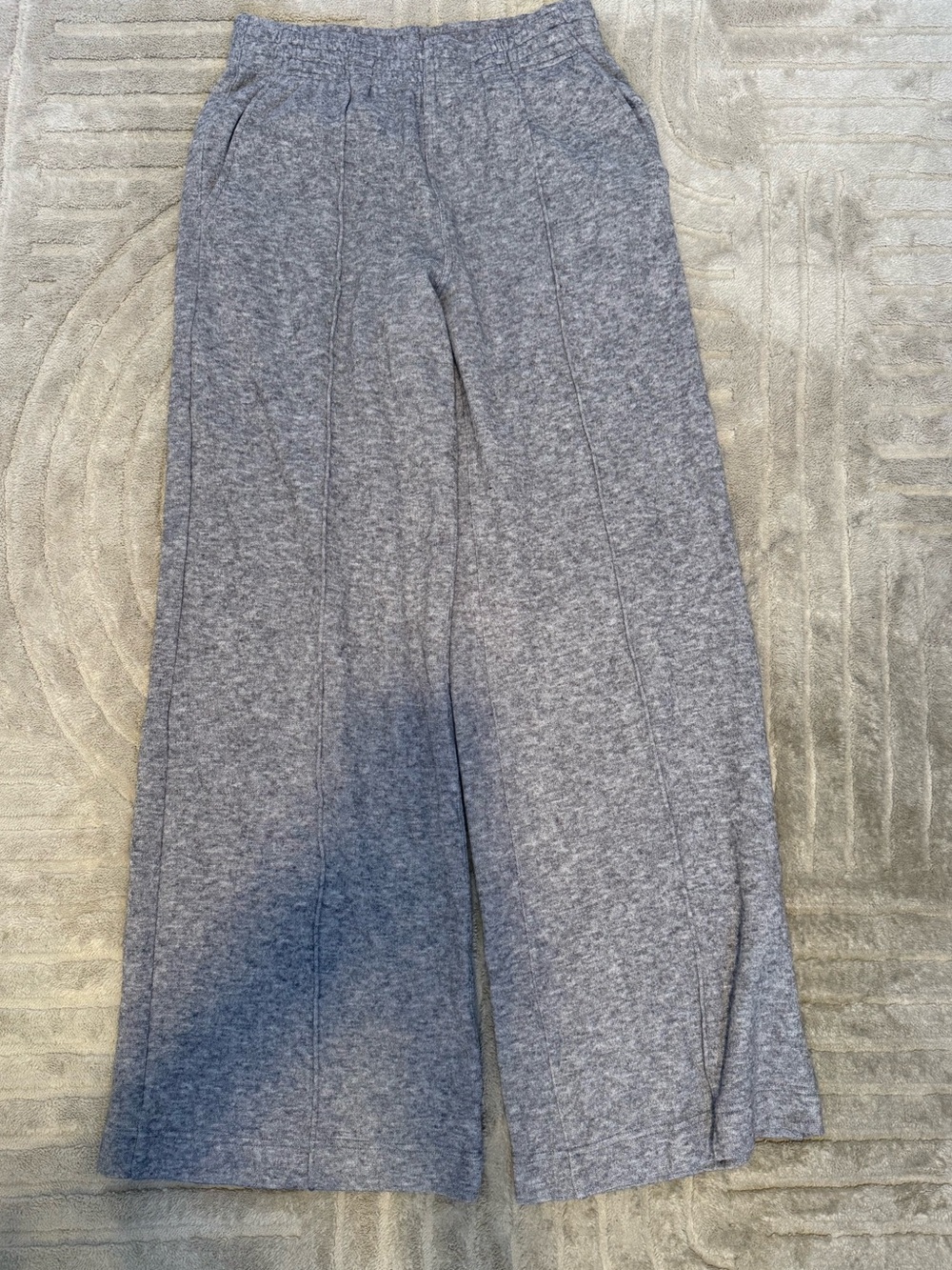 PAIGE Kids Gray Wide-Leg Knit Joggers